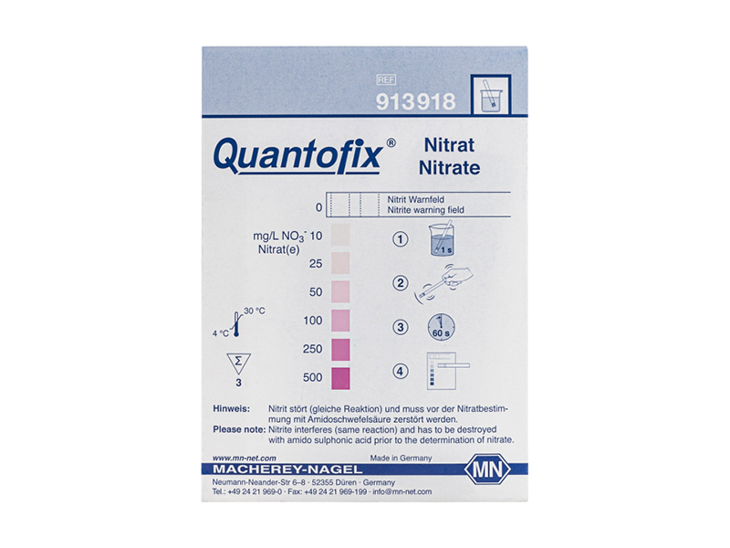 QUANTOFIX硝酸盐半定量测试条 （Nitrate 500）913918